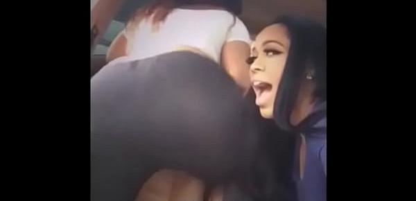  JERKING OFF WITH TWO BIG BUTT GIRLS IN MY CAR